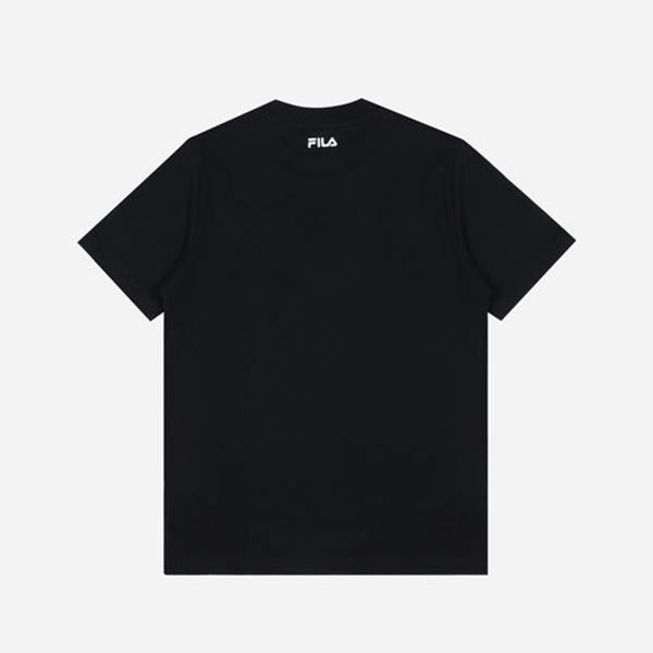 Fila S/S Men's T-Shirts - Black,NZ 560-62354